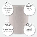 Bio Papierhandtuchrollen, 3-lagig | Recyclingpapier, Innenabwicklung,FSC&reg;-Recycled / 22x22 cm / 3-lagig / 341 Blatt / 1 Rolle