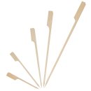Fingerfoodspiess FLAG / Bambus / im Beutel / natur / 250 Stück