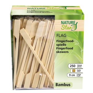 Fingerfoodspiess  FLAG / Bambus / in Spendebock / 250 Stück