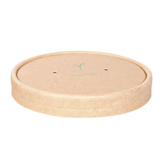 Deckel für Suppenbecher MINESTRONE / Kraftpapier / Durchmesser: 11.6 cm / 25 Stück