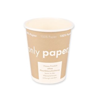 Kaffeebecher Only Paper / Pappe / 200 ml