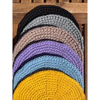 Untersetzer handgemacht / &oslash; 34.5 cm / grau