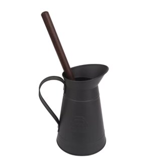 WC-Metallkanne-Set schwarz / Redecker